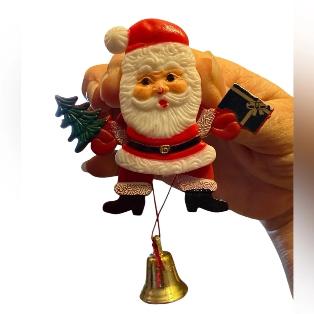 Vintage Santa Jumping Jack Brooch